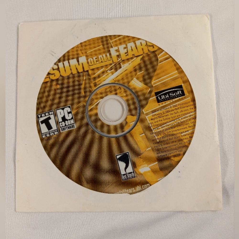 PC game disc for Tom Clancy's The Sum of All Fears